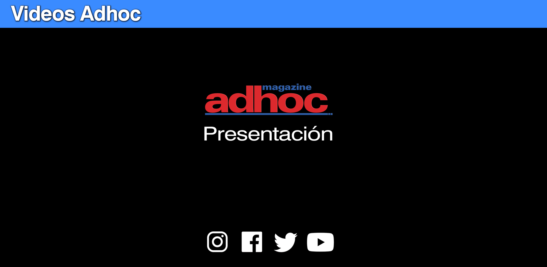 Presentacion Adhoc Magazine